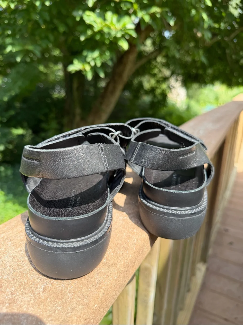 Vagabond Shoemakers Black Leather Chunky Sport Sandals EU 38